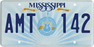MS license plate AMT142