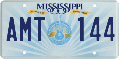 MS license plate AMT144
