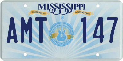 MS license plate AMT147