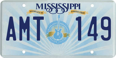 MS license plate AMT149