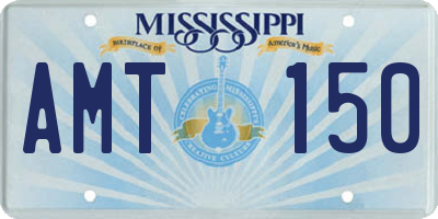MS license plate AMT150
