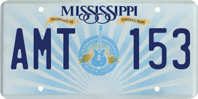 MS license plate AMT153