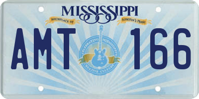 MS license plate AMT166