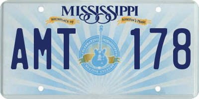 MS license plate AMT178
