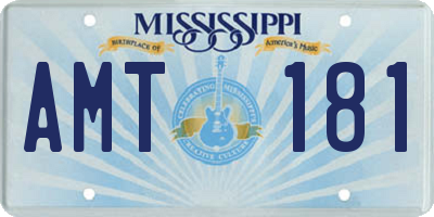MS license plate AMT181