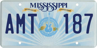 MS license plate AMT187