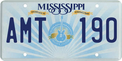 MS license plate AMT190