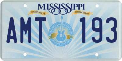 MS license plate AMT193