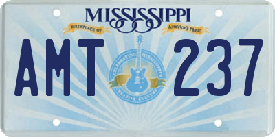 MS license plate AMT237
