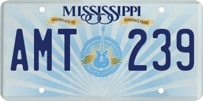 MS license plate AMT239
