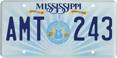 MS license plate AMT243