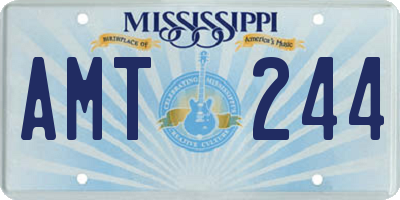 MS license plate AMT244
