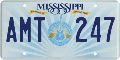 MS license plate AMT247