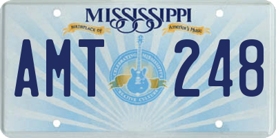 MS license plate AMT248
