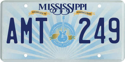 MS license plate AMT249