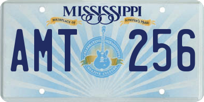 MS license plate AMT256