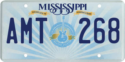 MS license plate AMT268