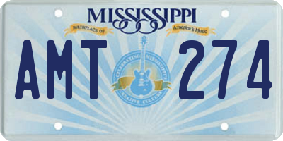 MS license plate AMT274