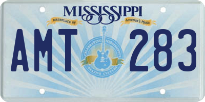 MS license plate AMT283