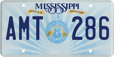 MS license plate AMT286