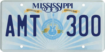 MS license plate AMT300