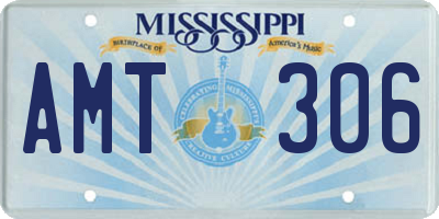 MS license plate AMT306