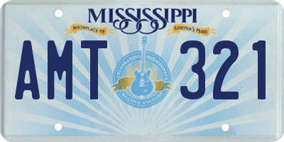MS license plate AMT321