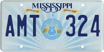MS license plate AMT324