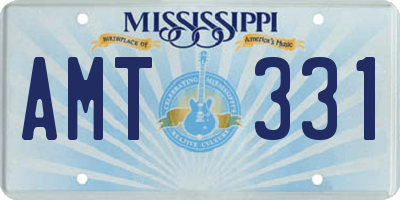 MS license plate AMT331