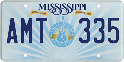 MS license plate AMT335