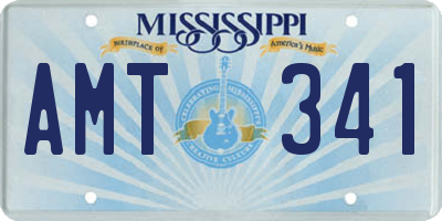 MS license plate AMT341