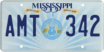 MS license plate AMT342