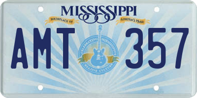 MS license plate AMT357
