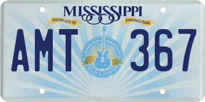 MS license plate AMT367