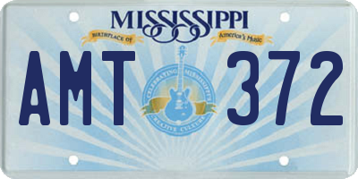 MS license plate AMT372