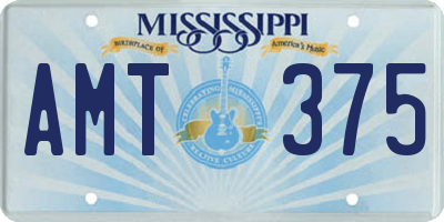 MS license plate AMT375