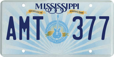 MS license plate AMT377