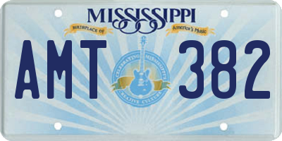 MS license plate AMT382