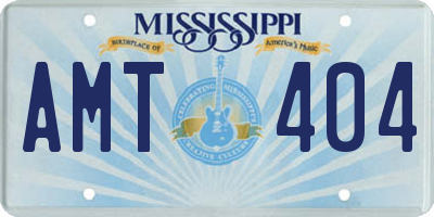 MS license plate AMT404