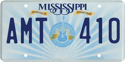 MS license plate AMT410