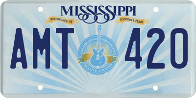 MS license plate AMT420
