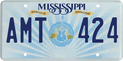 MS license plate AMT424