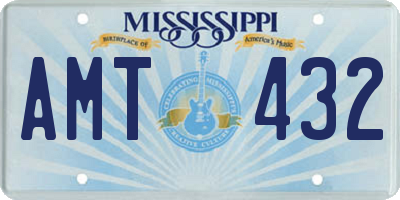 MS license plate AMT432