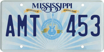 MS license plate AMT453