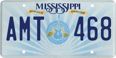 MS license plate AMT468