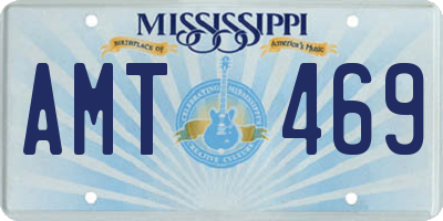 MS license plate AMT469