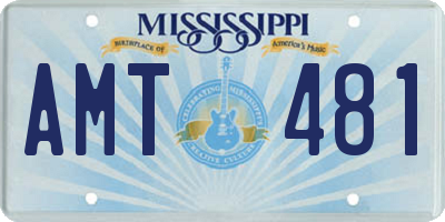 MS license plate AMT481