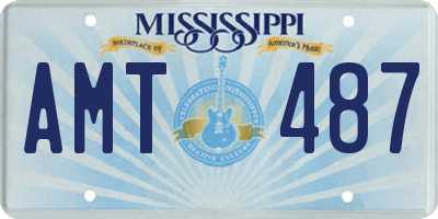 MS license plate AMT487