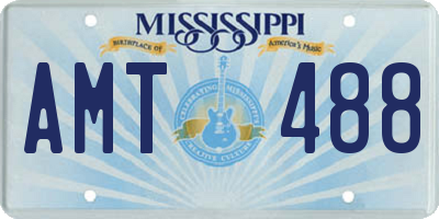 MS license plate AMT488