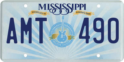 MS license plate AMT490